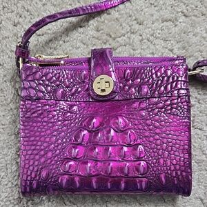 Brahmin Purple Crocodile Embossed Women's Bag